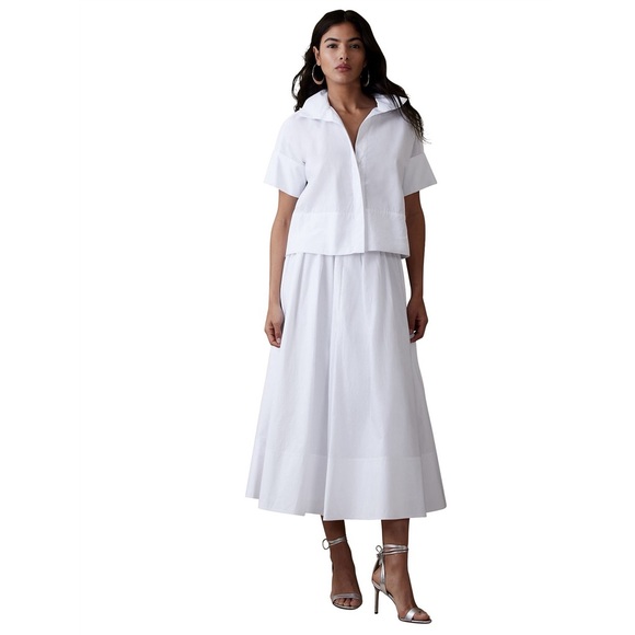 Banana Republic Laurel French-Cuff Shirt Women’s Size XL Classic White - Picture 4 of 10